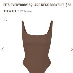 SKIMS Fits Everybody Bodysuit in Oxide, Size Medium